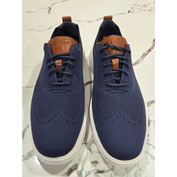 Cole Haan Grand+ Stitchlite Wing Oxford Size 9.5 Wide Marine Blue Nimbus C37369 main image 5